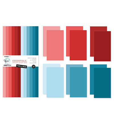 Studio Light Paper Pad Red &amp; Blue Essentials nr.262 CCL-ES-UPP262