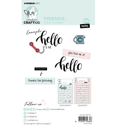 Studio Light Clear Stamp Hello Friendz nr.767 CCL-FR-STAMP767