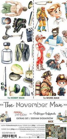 Craft O Clock Extras Set Mix 15x30 cm The November Man CC-F37-NM-13