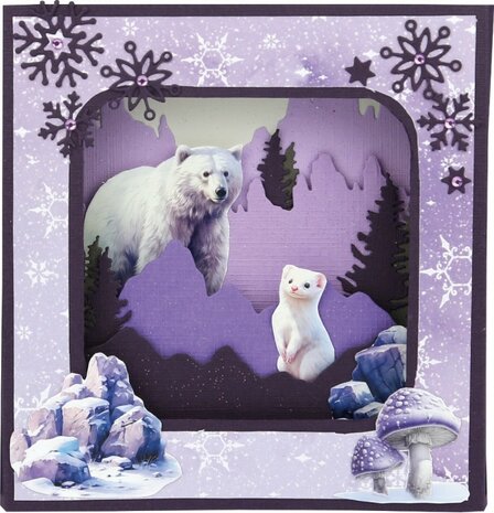 3D Push Out - Berries Beauties - Mystic Winter - Mystic Polar Bears