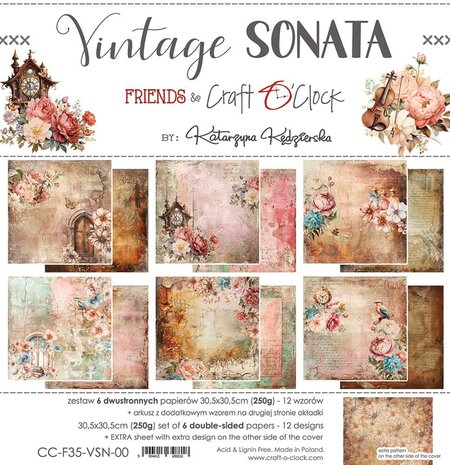 Craft OClock Paper Collection Set 30,5x30,5cm Vintage Sonata