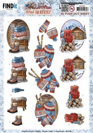 3D Push Out - Amy Design - Hygge Harmony - Mountain Hut&nbsp;SB10981