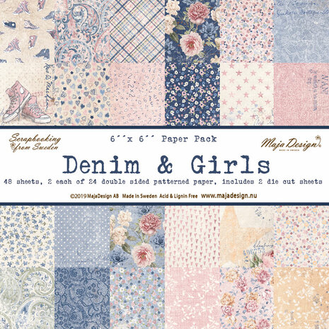 Denim &amp; Girls - 15,2x15,2 cm Paper pack