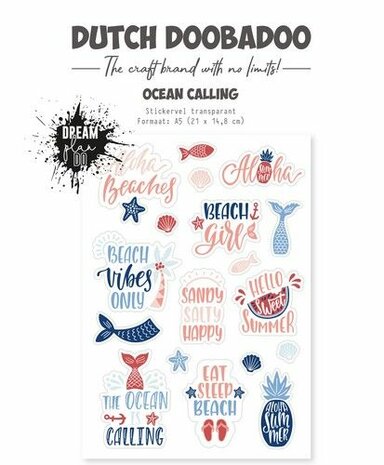 Dutch Doobadoo Dutch Sticker Ocean calling A5 (EN) 491.201.002