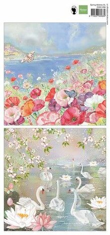 Marianne Design Decoupage Spring Wishes XL EWK1298 300mmx140mm