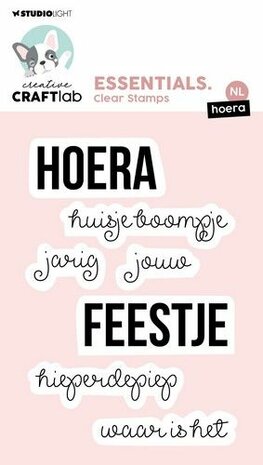 Studio Light Clear Stamp Hoera Essentials nr.600 CCL-ES-STAMP600 100x69x1mm