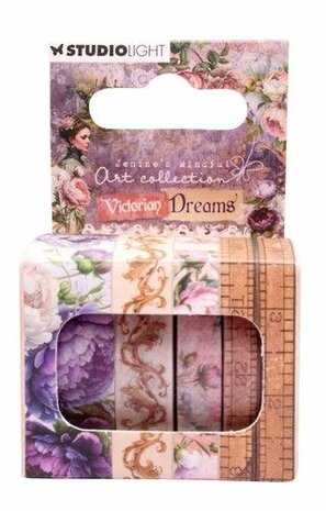 Studio Light Washi Tape Flowers &amp; borders Vict. Dreams nr.17 JMA-VD-WASH17 47x37x76mm