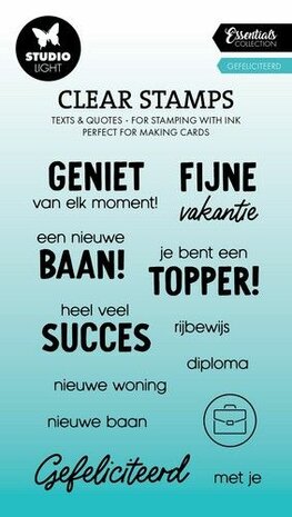 Studio Light Clear stamp Gefeliciteerd Essentials nr.646 SL-ES-STAMP646 105x74mm