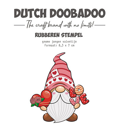 Dutch Doobadoo Rubber stamp Gnome Boy Love 497.004.030