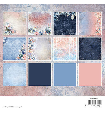 Studio Light Design paper pad Backgrounds Frozen Flowers nr.267 SL-FF-DPP267