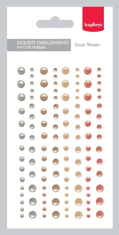 Strong glue. One color &ndash; 30 halfpearls: 6 x 6mm, 6 x 5mm, 8 x 4mm, 10 x 3mm.